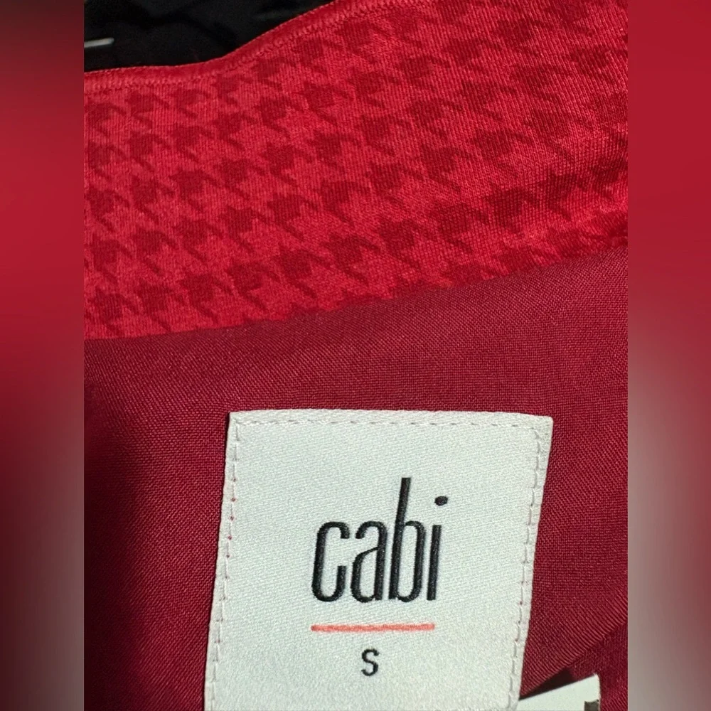 CAbi Crimson Houndstooth Coat / Jacket - Picture 8 of 9